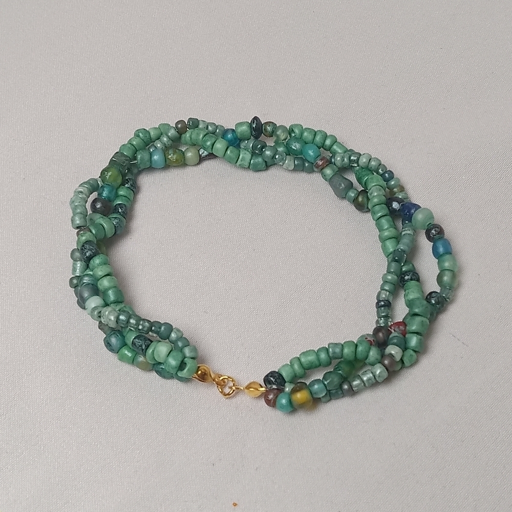 Hand Crafted Green Beaded Bracelet